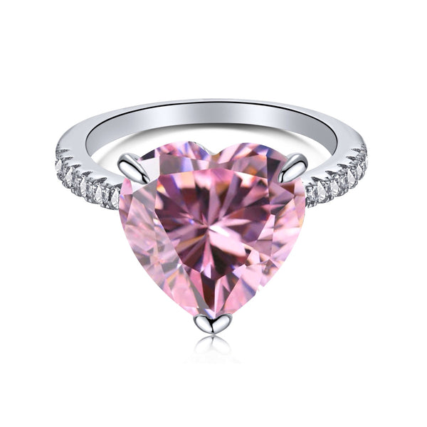 <MAGIC>6.0 Carat Luxurious Sparkling Romantic Heart Cut Lover Ring
