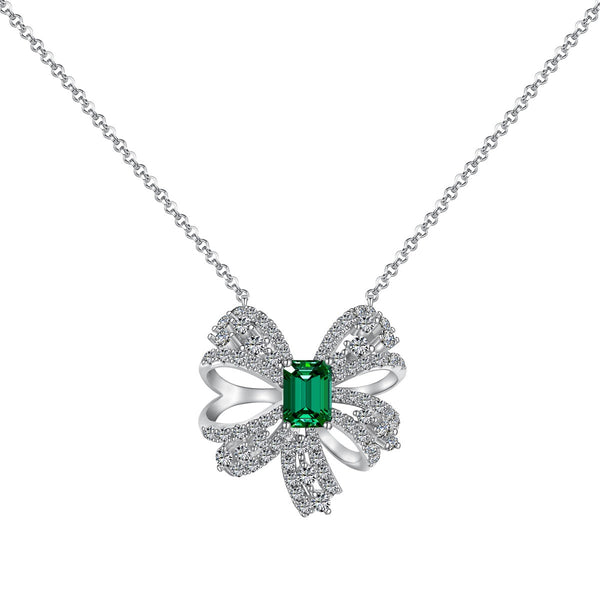 <MAGIC>Luxurious Flower Shape Emerald Cut Necklace