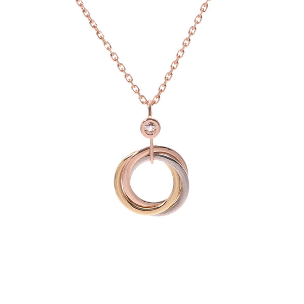 <MAGIC>TRINITY SILVER GOLD PINK GOLD NECKLACE