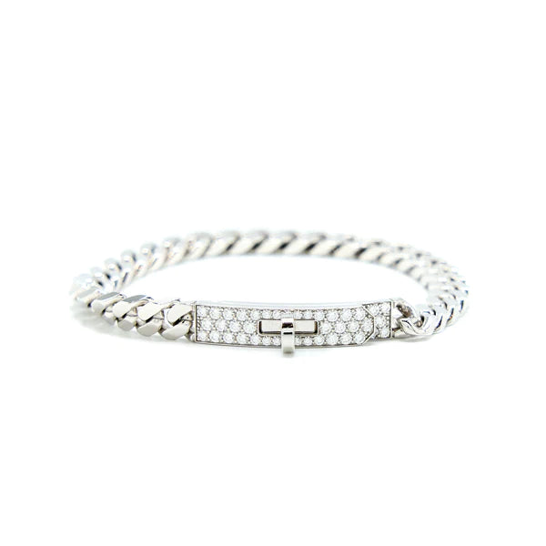 <MAGIC>KELLY CHAIN SILVER DIAMOND BRACELET