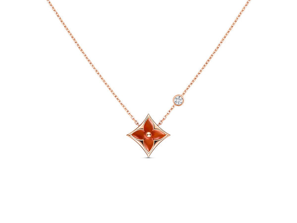 <MAGIC>STAR NECKLACE PINK GOLD 1 DIAMOND