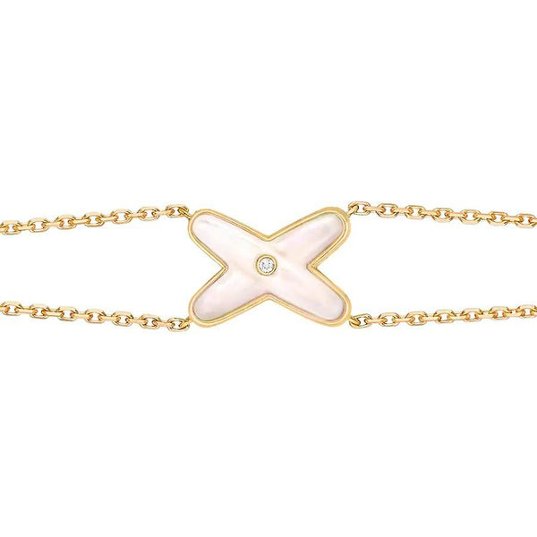 <MAGIC>JEUX BRACELET WHITE MOP GOLD 1 DIAMOND